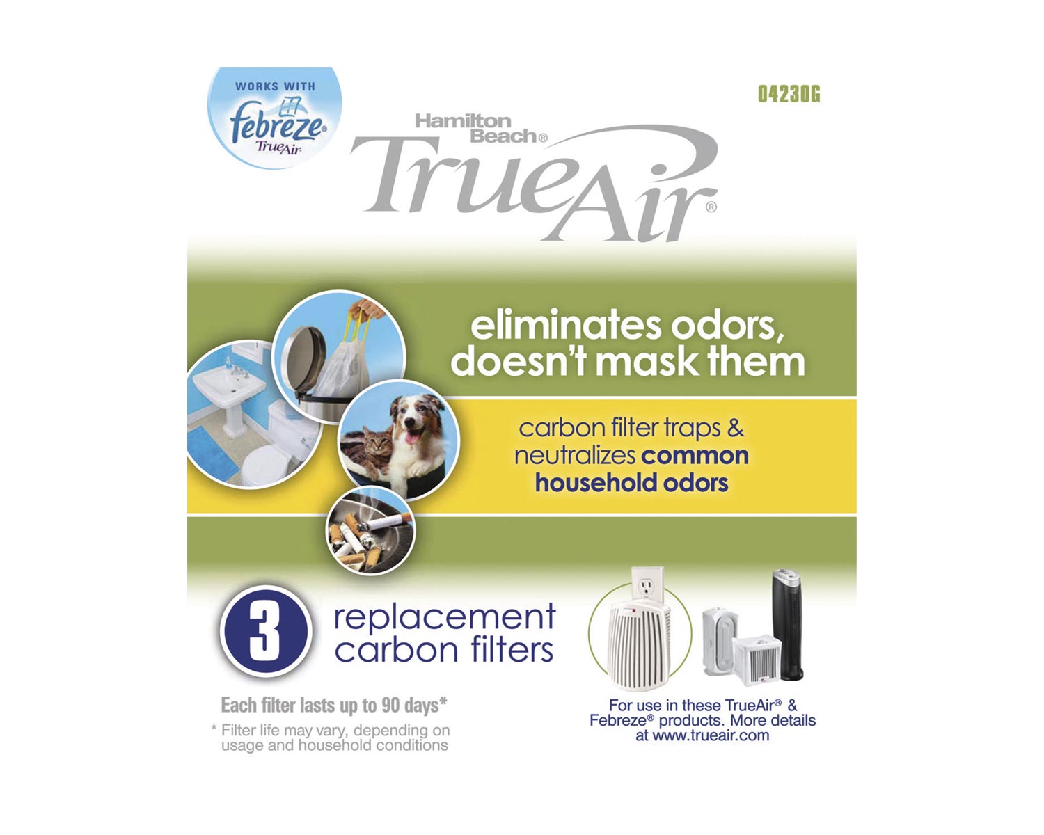 True Air&reg; Replacement Carbon Filter 3 Pack (04230G)